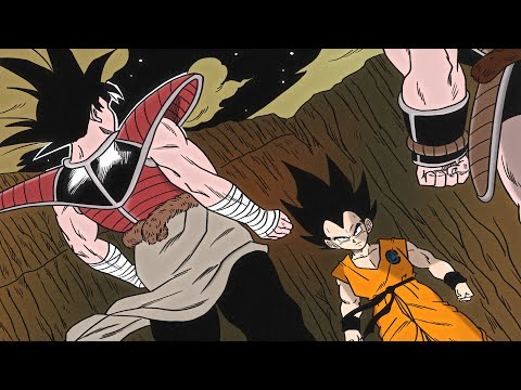 KAKAROT'S INVASION BEGINS! Vegeta vs Nappa!! | Super Vegeta Den (redraw)