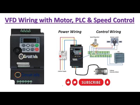 Part of a video titled VFD Wiring with Motor, PLC & Speed Control | Easy 3-Minute ... - YouTube