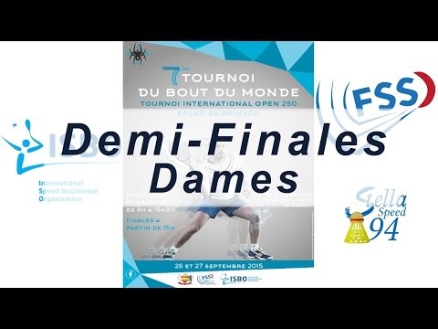 ISBO 250 GUESNOU - Demi-Finale Dames (merci JL :) pour la caméra (Crossminton / SpeedBadminton)