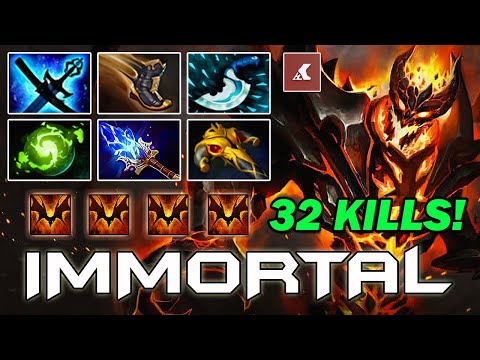 Immortal Rank Shadow Fiend - Epic 32 Kills | Dota 2 Mid Gameplay!