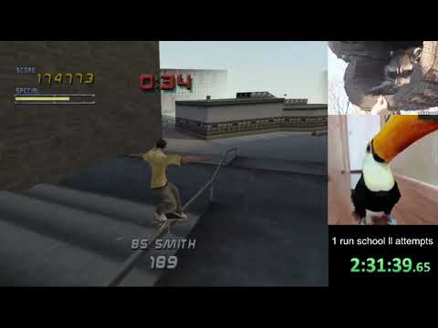 Tony Hawk's Pro Skater 2: School II 100% Goals and Cash in One Run
