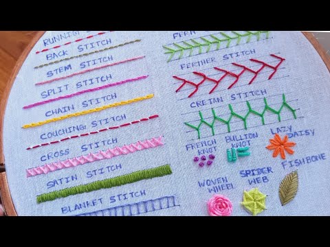20 Most Important Basic Hand Embroidery Stitches For Absolute Beginners