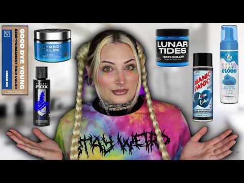 COMPARING ALL MY BLUE HAIR DYE SWATCHES!! 💙