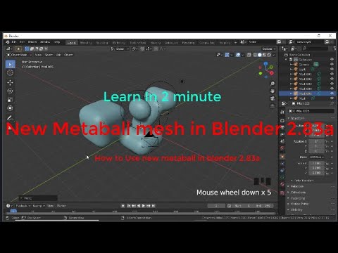 New Metaball mesh in Blender 2.83a. How to use metaball mesh inj blender 2.83a