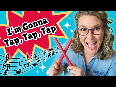 🎶I'm Gonna Tap, Tap, Tap | Rhythm Stick Songs for Kids | Miss Caitlin Music🎶