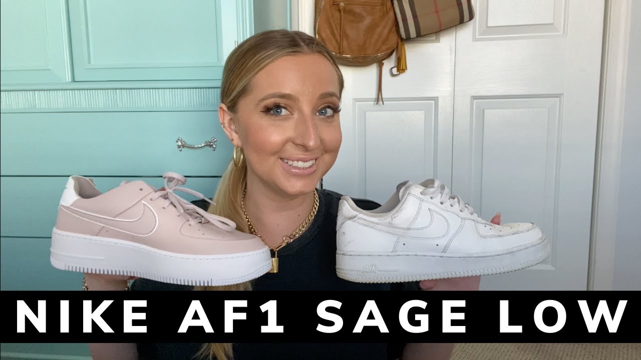 Nike Air Force 1 Sage Low (Platinum Violet) vs. Nike Air Force 1 | Unboxing, Sizing, Try On