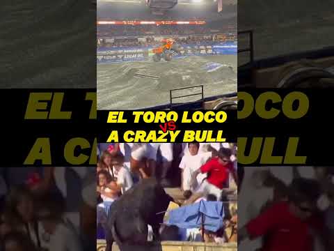 monster truck EL TORO LOCO Vs real CRAZY BULL😱#shorts