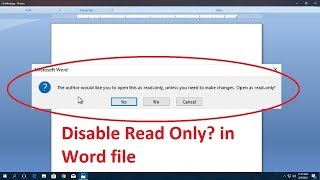 How to Disable Microsoft Word Read only Recommendation