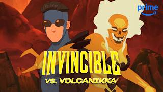 Invincible Helps Satan Defeat Volcanikka | Invincible Season 4 | Clip | Prime Video
