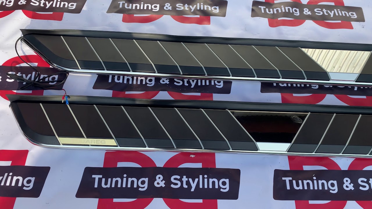 Volkswagen Touareg 2010-2018 рр. Бокові пороги під Оригінал V3 (2 шт., алюміній) Video 1