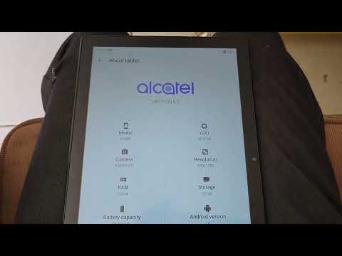 How to check About info in Alcatel Tablet