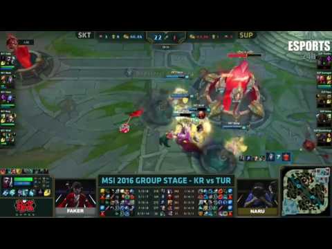 SKT vs SUP Highlights | SKTelecom T1 vs. SuperMassive | MSI 2016 | KR vs TUR