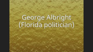 George Albright (Florida politician)