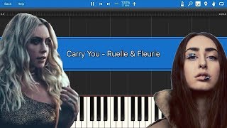 Carry You - Ruelle ft. Fleurie || Synthesia Piano Tutorial