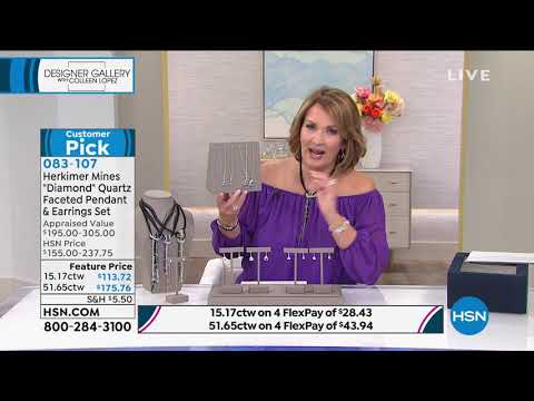 Herkimer Mines "Diamond" Quartz 15.17ctw Faceted Pendant...