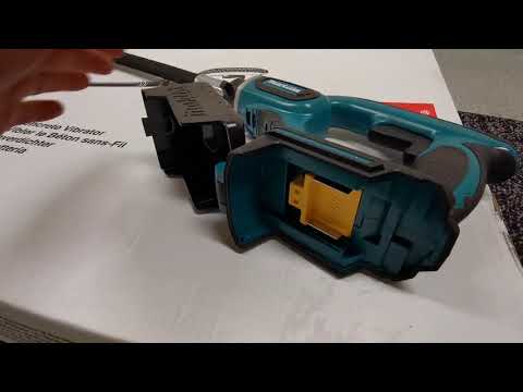 Makita DVR450Z Akumuliatorinis giluminis vibratorius, 18 V, 1200 mm, Be akumuliatorių ir kroviklio! video