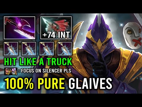 100% Pure Glaives Just Stand & Hit Solo Mid Silencer Brutal Hit Like a Truck Max INT Dota 2
