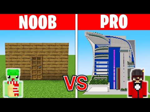 Insane Minecraft Build Challenge: NOOB vs HACKER!