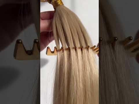 Волосся для гарячого нарощування на капсулах, 65 см, пряме, 100 пасом, світлий блондин (613) video