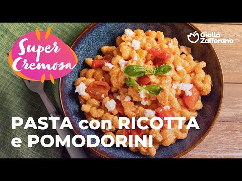 PASTA con CREMA di RICOTTA e POMODORINI...facile e cremosa!🍝❤️