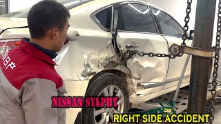 Der Rechtsaufprall des Nissan Sylphy wurde perfekt repariert | Verglei