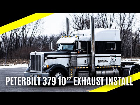2006 Peterbilt 379EXHD 10" Pypes Exhaust Install at Big Rig Custom Garage