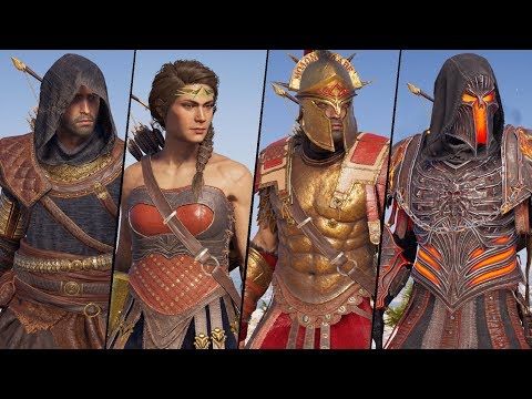 Assassin's Creed : Odyssey - All Armor Sets and Outfits Showcase - (All DLC)