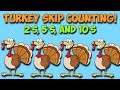 Thanksgiving Math: Turkey Skip Count by 2's, 5's, and 10's