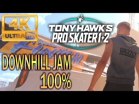 Tony Hawk's Pro Skater 1+2 - DOWNHILL JAM 100% [4K/60fps]
