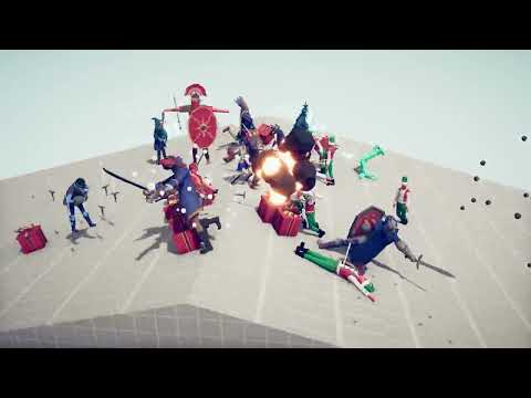 PRESENT ELF Team vs SWORD Team - Totally Accurate Battle Simulator TABS