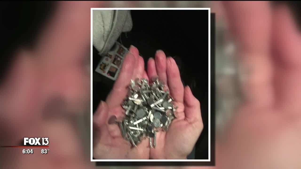 Someone is dumping nails outside Riverview Elementary School