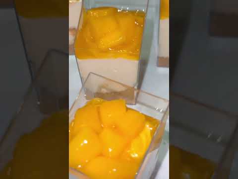 Cheesecake de mango mini postres #dessertshots