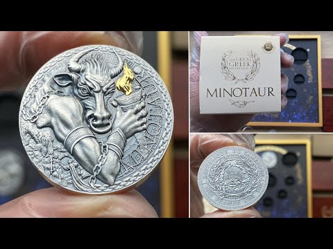 MINOTAUR The Great Greek Mythology 1 oz Antique finish Silver Coin 2023