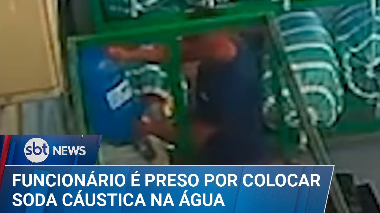 SBT News: Funcionário é preso após contaminar água da empresa com soda cáustica