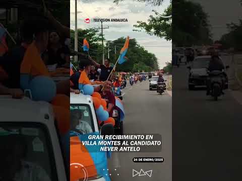 Gran recibimiento en Villa Montes al candidato Never Antelo #bolivia #tarija #nacional