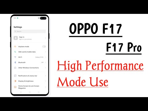 OPPO F17, F17 Pro High Performance Mode Use