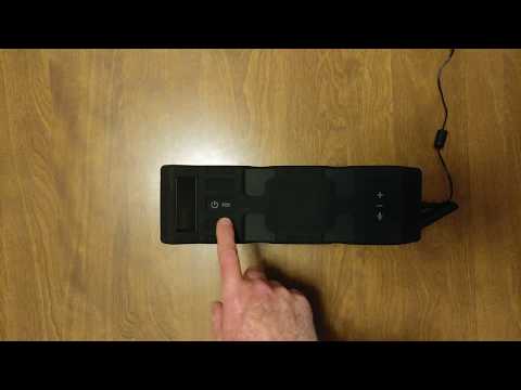 CHARGED ALTEC LANSING SUPER LIFEJACKET JOLT BLUETOOTH SPEAKER POWER BUTTON TURNS OFF