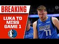 Mavs Guard Luka Doncic To Miss Game 1 vs Jazz In First Round Of NBA Playoffs | CBS Sports HQ