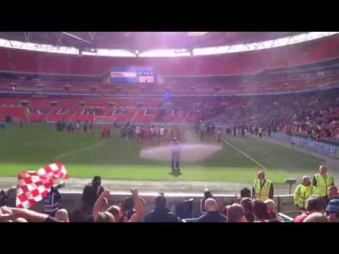 North Shields fans celebrate winning the fa vase @wembley class!