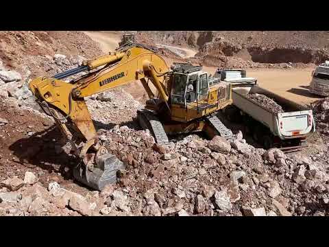 Liebherr 974 Excavator Loading Lorries - Sotiriadis/Labrianidis Quarry Works