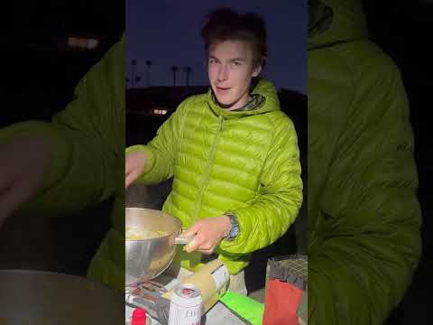 Our Camp Dinner at Jamala Beach Bikepacking plus a little Amtrak in Southern California