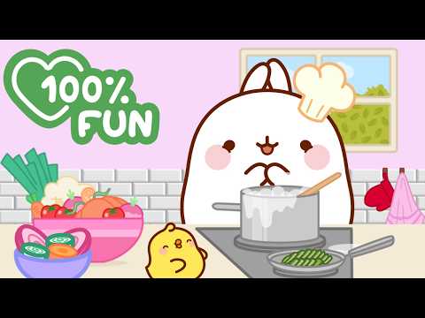 Private Chefs Molang & Piu Piu! 👨‍🍳✨ Cooking the Cutest Dishes
