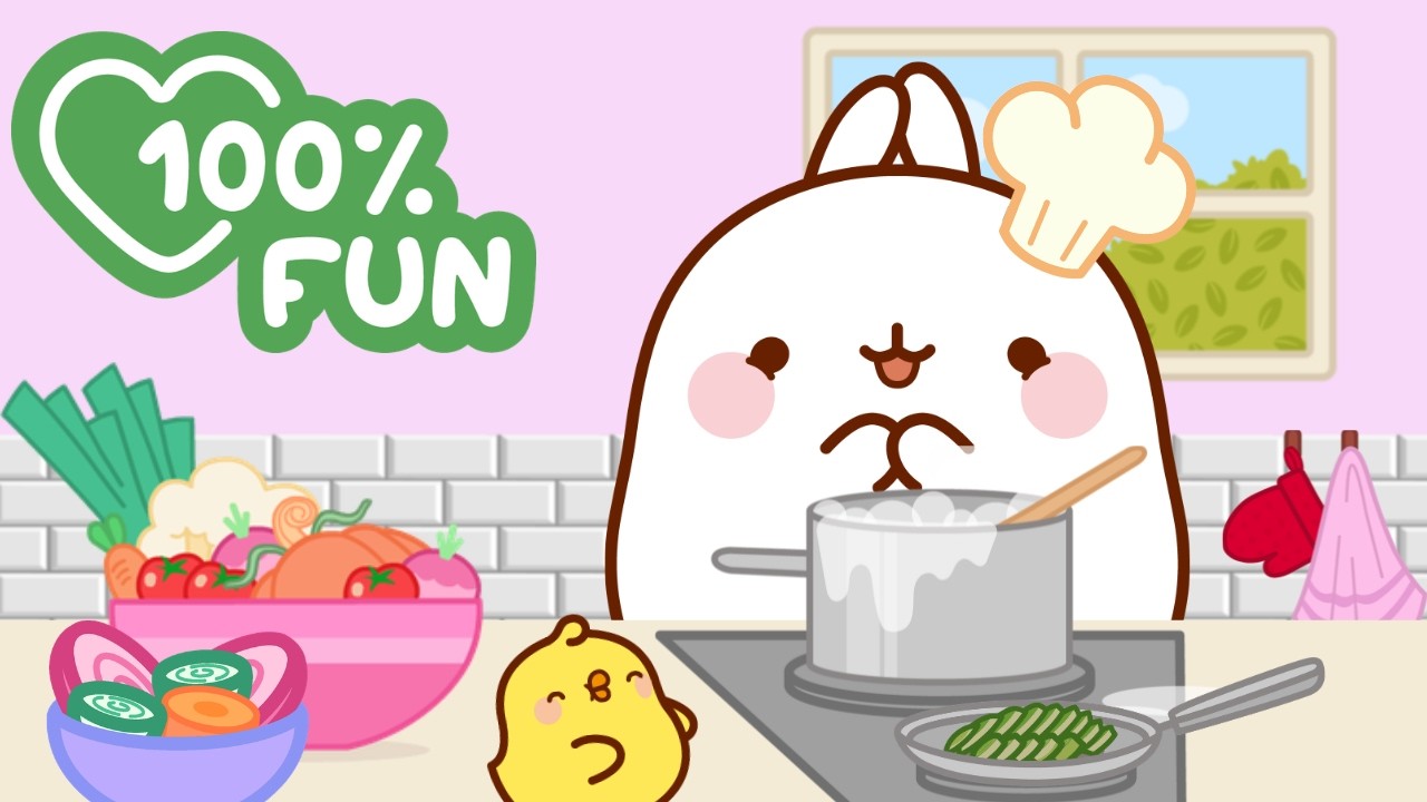 Private Chefs Molang & Piu Piu! 👨‍🍳✨ Cooking the Cutest Dishes