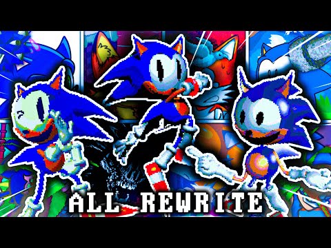 ALL REWRITE SONGS but Different Sonic Characters Sings 🐱(Trinity encore, Trinity legacy) - FNF Cover