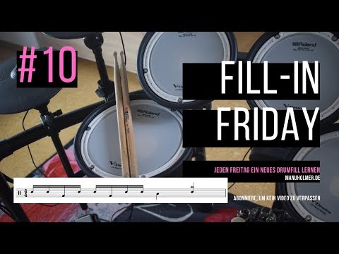 Fill-In Friday #10 - Jeden Freitag ein neues Drumfill lernen - Schlagzeug spielen lernen Anfänger