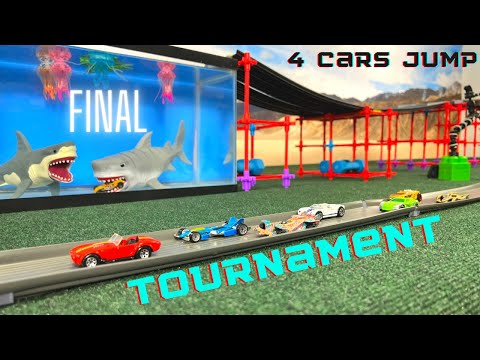 4 DIECAST CARS RACING AND JUMP TOURNAMENT | FINAL