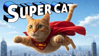 Supercat 😸😸 Superman movie with my pets. Mainly 1979 version.