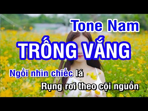 Trống Vắng Karaoke Tone Nam | Nhan KTV