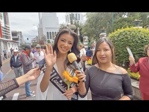 Inscripción de Carolina Mancero como candidata a Reina de Ambato