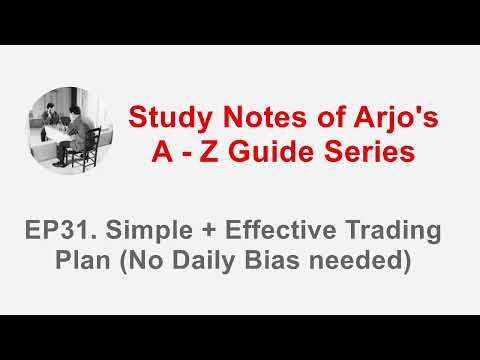 Arjo's A-Z Guide - Simple + Effective Trading Plan ( No Daily Bias) EP 31